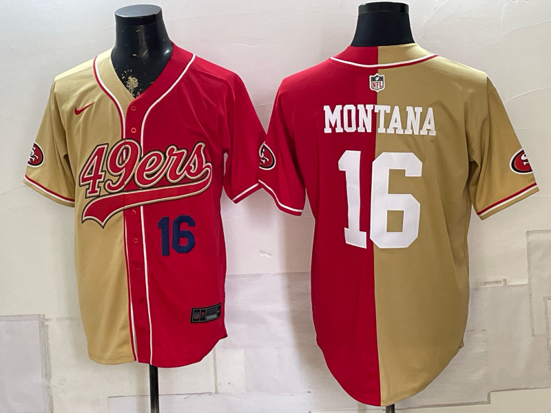 Men 2026 San Francisco 49ers #16 Montana red Nike Limited NFL Jersey 0811003